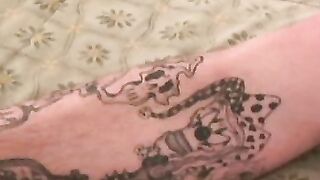 Horny amateur jerks off his big throbbing cock in hot solo