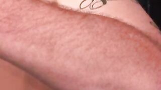 Horny amateur jerks off his big throbbing cock in hot solo