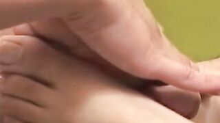 Cute amateur twink teases with his feet and enjoys anal sex