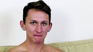 Certain and hot twink Jessie Douglas gets a little assistance