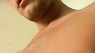Straight guy Welsey Kincaid plays with his dick til its hard as a rock