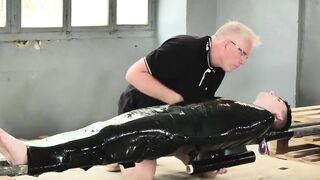 Young Myott Hunter slings a giant thick messy cock cream all over the plastic