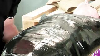 Young Myott Hunter slings a giant thick messy cock cream all over the plastic