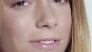 Lovely pierced woman Chrissy Fox caresses herself and seduces with her eyes