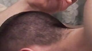 Smoking twink spreads wide for his frat buddys cock