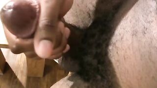 Stunning amateur jerking off his rock hard BBC in sneakers