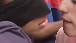 Big dick latino twink anallizes his blindfolded friend