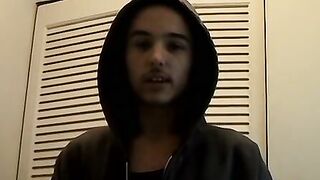 Throbbing cock straight teen Wiley moans while jerking off