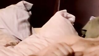 Cute bearded jock masturbates hardcore after kinky interview