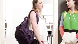 Naughty teen Hazel Moore fingers dyke friend in classrom