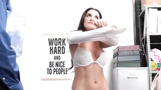 Long legged MILF shoplifter punished