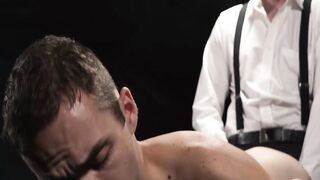 Lustful Legrand Wolf fingered the hairy asshole of twink Marcus Rivers