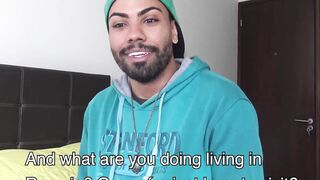 LatinoJuice.com - Thiago - Bearded cute guy Thiago loves the flavor of my uncut boner