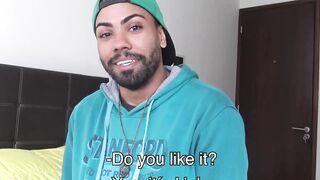 LatinoJuice.com - Thiago - Bearded cute guy Thiago loves the flavor of my uncut boner