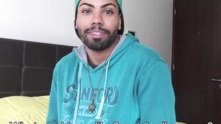 LatinoJuice.com - Thiago - Bearded cute guy Thiago loves the flavor of my uncut boner
