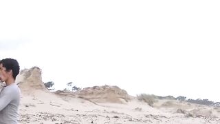 Horny dudes Felix and Duno spend horny time on the beach by fucking each other