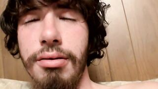 Straight young man jacks off hairy rock solid dick
