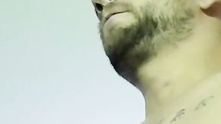 Mature homo vapes before sucking freshly stroked cock