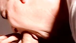 Mature amateur takes young raw cock all the way in