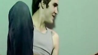 Masturbation leads to hardcore bareback with gay amateurs