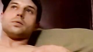 Stunning amateur lubes his rock hard cock and jerks it off