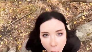Brunette Public Deepthroats Dick And Rou