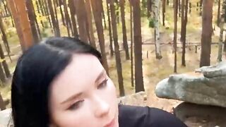 Brunette Public Deepthroats Dick And Rou
