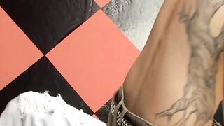 Cute inked twink Miles ass drilled bareback by pierced buddy