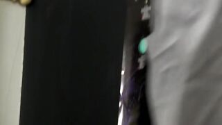 Twink jerks himself off and cums while riding big bare dick