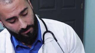 Horny Amone Bane got feet fucked by bearded Rikk York while jerking off
