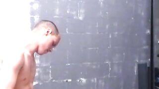 Big dick horny straight guy jerking off and pounding sex doll