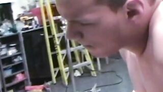 Big dick horny straight guy jerking off and pounding sex doll