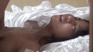 Perfect small tits babe moans during kinky missionary fuck