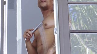 Kinky Judy Jolie gives blowjob before pounding in shower