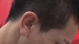 Latino twink puts a condom on before ass fucking his lover
