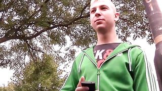 Young blonde twink picked up for a round of anal sex