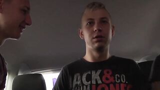 Young blonde twink picked up for a round of anal sex