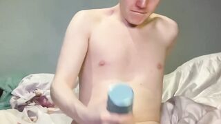 Kinky toys addicted teen Conor Rey masturbates in hot solo