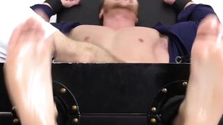 Bondage addicted hunk Frey gets tied up and tickled hardcore