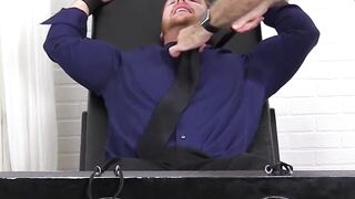 Bondage addicted hunk Frey gets tied up and tickled hardcore