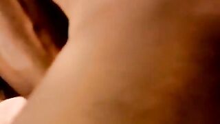 Amateur interracial bareback fucking ends with a facial