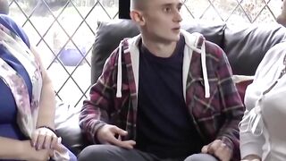 Pussyloving English grandmother gets smacked around while eating