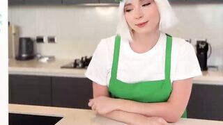 Blonde Barista in Shorts Offered to Roug