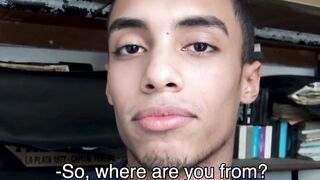 A young straight Latino facialized and banged people for cash