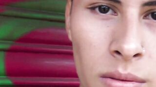 LatinoJuice.com - Damon - Sparkly eyed student Damon showers himself with my oozing h