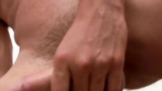 BareBrazil.com - Kevin - Hunk Brazilian cock stroking shooting cum all over the place