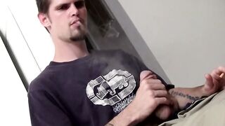 Stunning nine inches cock rubbing by attractive Nolan