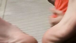Handsome Axel loves pleasing his massive meat and rubbing it over his foot