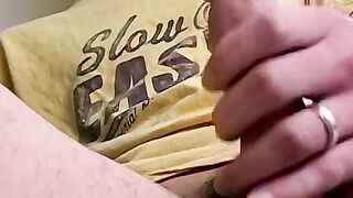 Cute chainsmoker stroke his cock as he blows smoke clouds