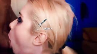 Cute Teen Sloppy Deepthroat Cock and Cum